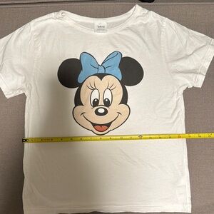 Disney Minnie Mouse White T-Shirt with Blue Bow